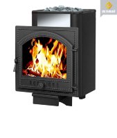 Везувий Русичъ Антрацит 22 c выносом, дверца 205 со стеклом